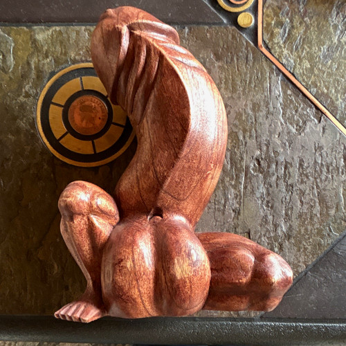 Handgeschnitzte holzskulptur - handgeschnitzte,