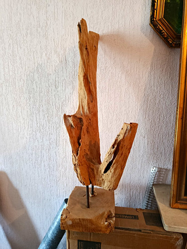 Naturholz skulptur dekofigur - skulptur,