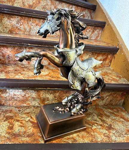 Pferd skulptur steigend metall - steigend,
