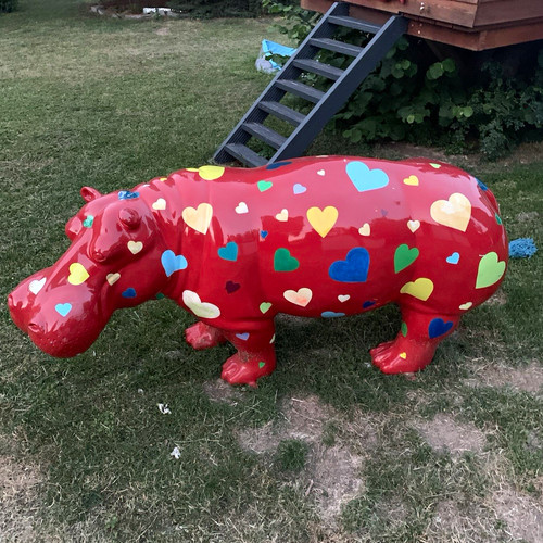 Garten skulptur nilpferd - garten,