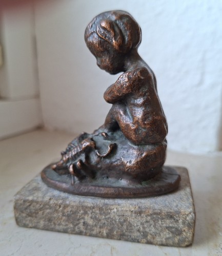 Alte bronzefigur skulptur - alte,