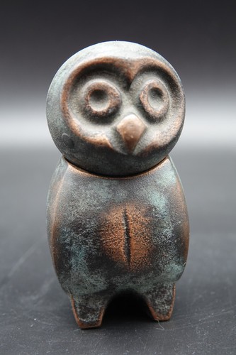 Vintage drehkopf eule bronze - vintage,