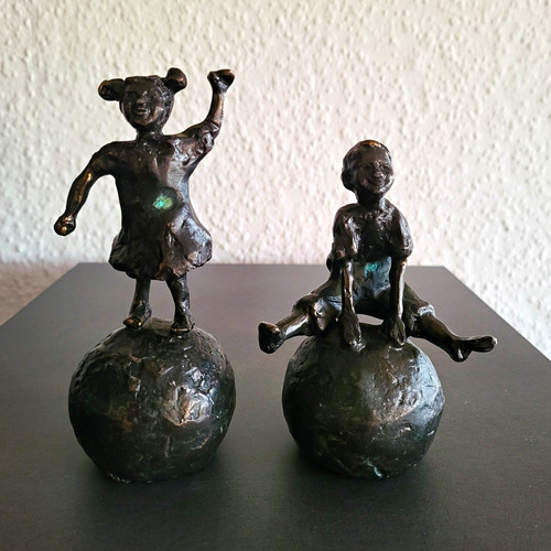 Paar bronze skulpturen - paar, bronze-skulpturen