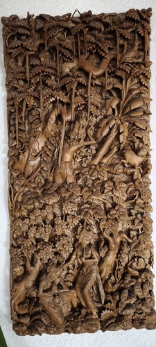 Balinesisch holz relief - balinesisch,