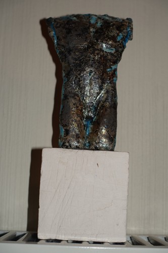 Skulptur torso mann metall - torso,