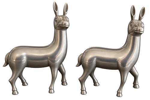 Pair swedish vintage pewter - swedish,