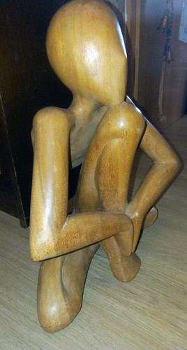 Große holzskulptur kunst der - große,