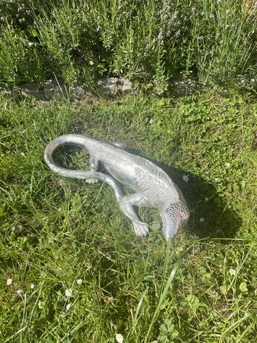 Leguan groß 48cm silber - leguan, ca