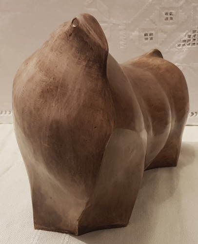 Massive holz stier - holz, skulptur