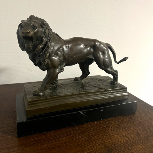 Bronze löwen statue - bronze, skulptur