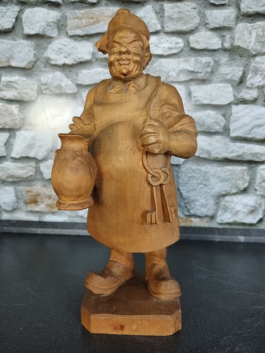 Alte holzfigur holzskulptur - /,