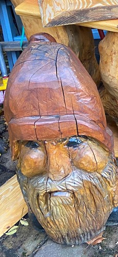 Holz skulptur kopf gesicht - skulptur, mit