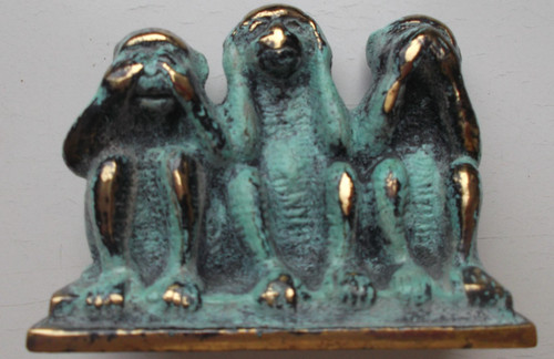 Skulptur drei weise - affen, aus