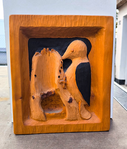 Edgar hölle specht holzrelief - hölle,