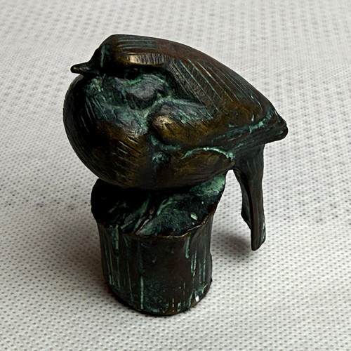 Bronze vogel figur spatz - vogel, auf