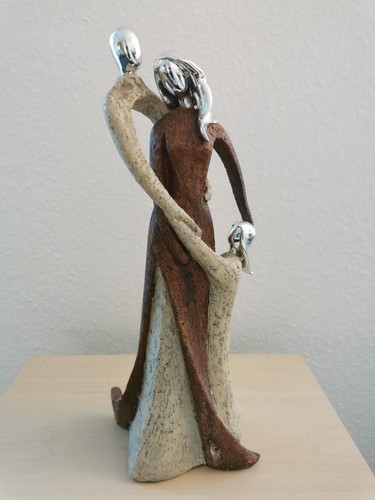 Skulptur familie stein metall - skulptur,