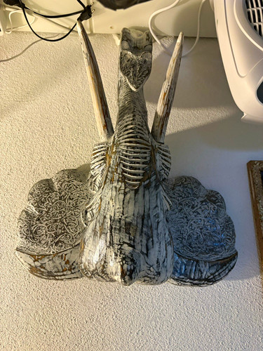 Wand skulptur elefantenkopf - wand-skulptur,