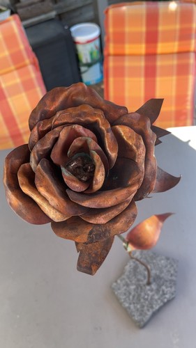 Handgefertigte kupferrose 60cm - handgefertigte,