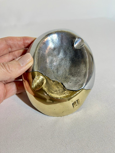 Abstrakte metall skulptur - abstrakte, oval